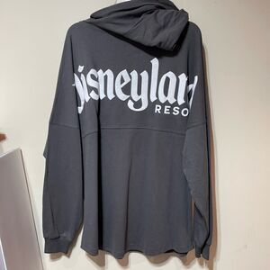 Disney Spirit Jersey Hooded Long Sleeve Gray Womens XL NWT